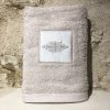 drap de douche 70x140 coton ficelle broderie renaissance