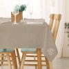 Nappe lin ou lin enduit naturel broderie monogramme