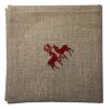 Serviette de table lin naturel rennes rouge