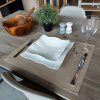 set de table lin enduit naturel broderie olive